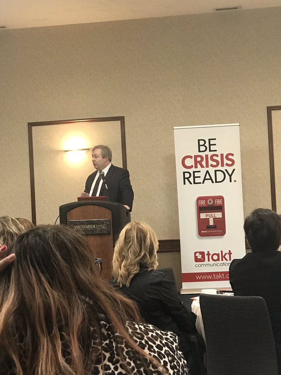 What a moving and valuable presentation from Grant Bastedo of PR firm <a href="/Taktcomm/">Takt Communications</a> on crisis mgmt after the <a href="/HumboldtBroncos/">Humboldt Broncos</a> tragedy. Do you have your crisis plan ready? <a href="/CPRSNational/">CPRS National</a>