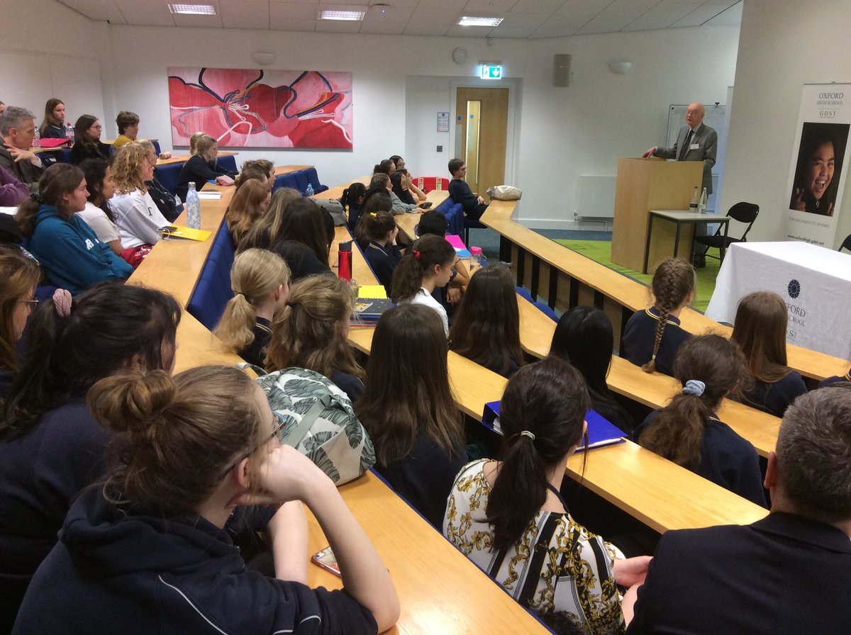 History_OHS's tweet photo. A wonderful insight into the tensions and diplomacy of the Cold War from Sir Christopher Mallaby for our Year 10-13 @History_OHS @OxfordHighSch students. https://t.co/u0JMop2RVH