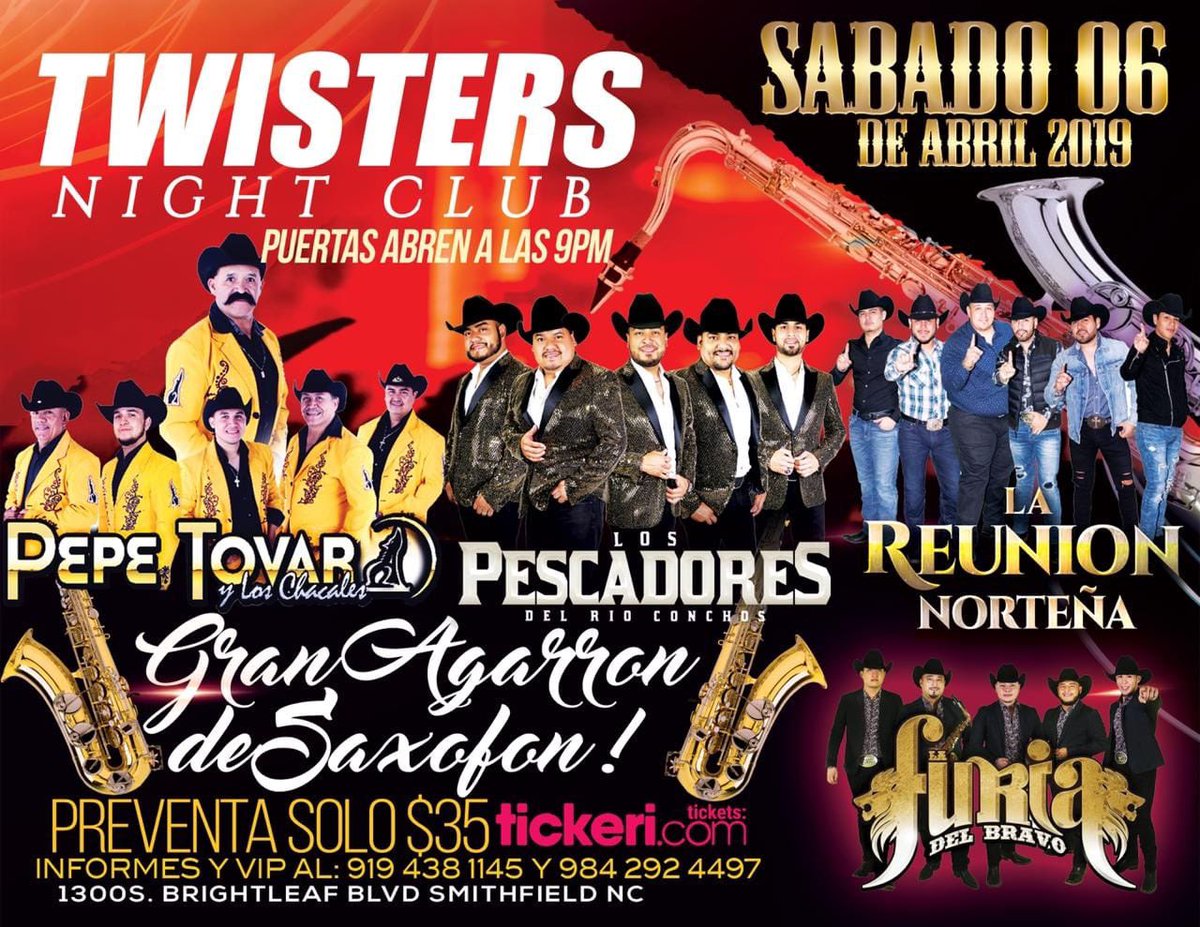 DJPericoNC's tweet photo. Twisters NightClub πͺ
#JMEntertaiment #GranAgarranoDeSaxofon π₯π· #BringTwistersBack π₯΅ #OfficialFlyer π€ https://t.co/CmdcYZHn8P