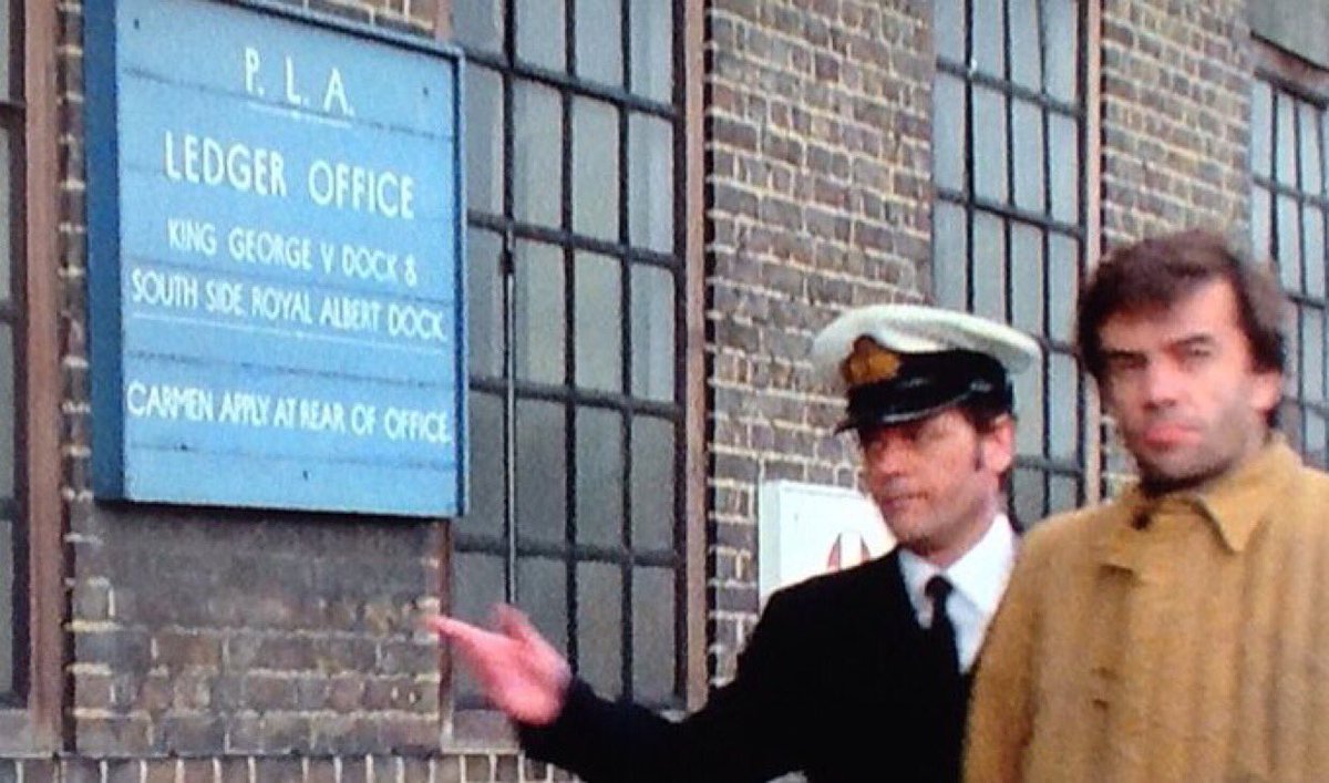 #portoflondonauthority on location at King George V dock , Royal Albert Dock aep STOP OVER , 23 April 1979