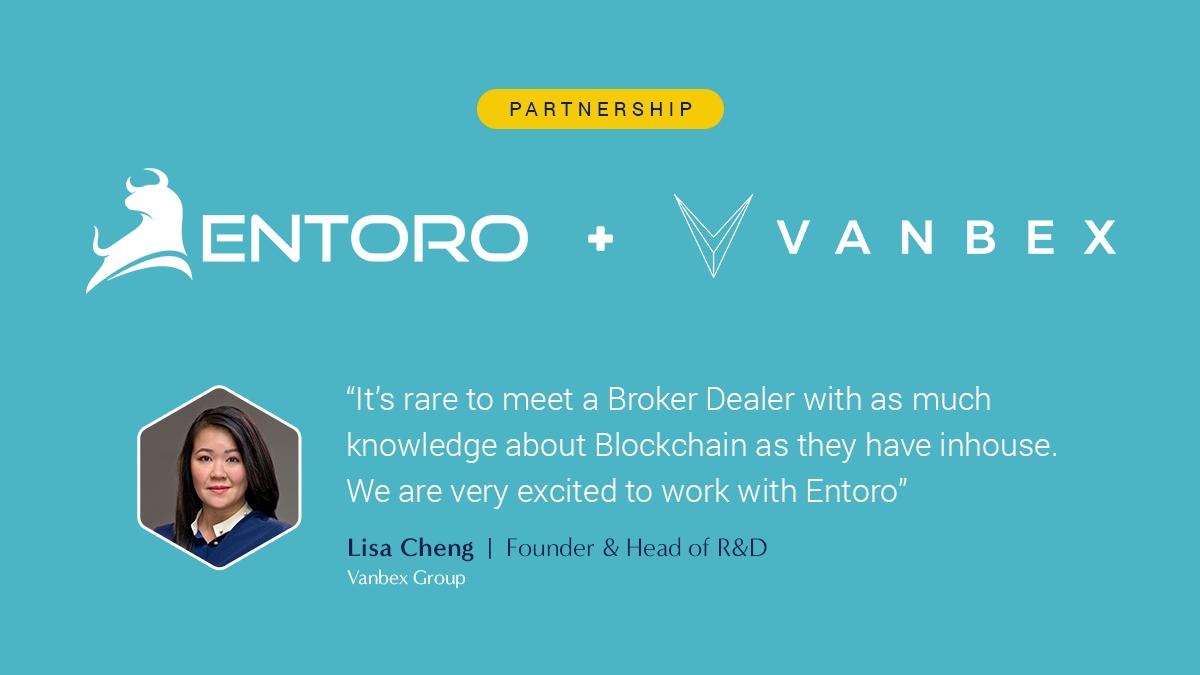 VanbexGroup's tweet photo. We are happy to announce that we have partnered with licensed broker-dealer @EntoroCapital 🤝 Stay tuned for the full announcement. #Crypto #STO #SecurityToken #DigitalShares https://t.co/GHBNE6Ju2z
