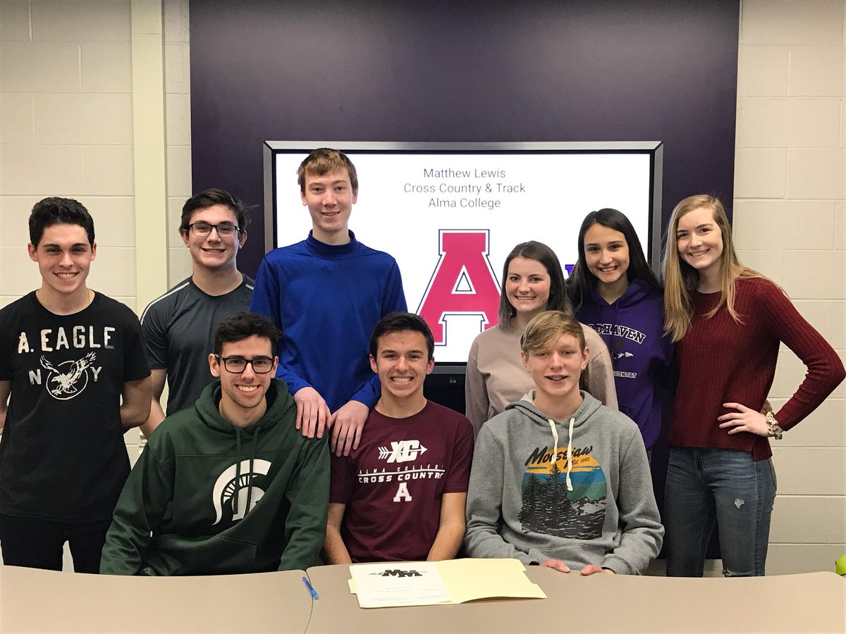 WoodhavenHigh's tweet photo. Congratulations to WHS Senior Matthew Lewis. He will continue his academic and Cross Country/Track career at Alma College.  That's Warrior Strong! https://t.co/625ATPK0xa
