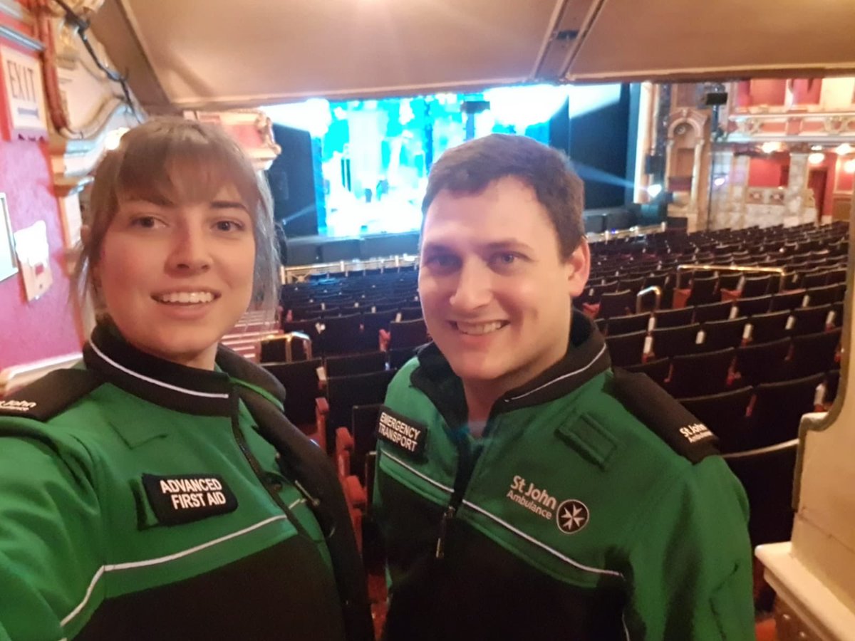 Tonight Sam and Amy are out supporting the <a href="/BristolHipp/">The Bristol Hippodrome</a> with first aid cover whilst the production #Annie is on this evening. @centralswsja #MySJADay #StJohnAmbulance