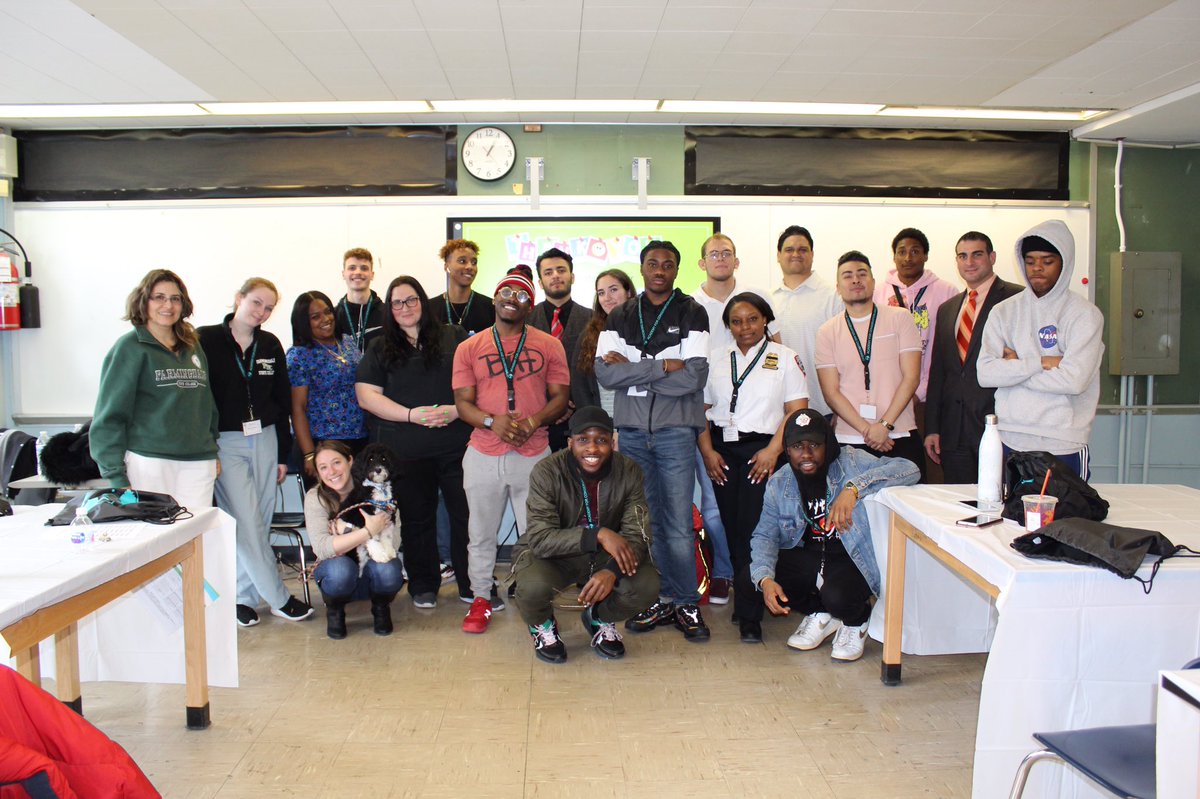 ACE_HS_Brooklyn's tweet photo. Today at ACE we held our second annual career day.  Students had the opportunity to be exposed to over 15 careers they may be interested in pursuing, some of which were veterinarian, clothing designer, sports marketer, nurse, and dancer.  Thank you to all of our presenters! https://t.co/tR1QTXKcww