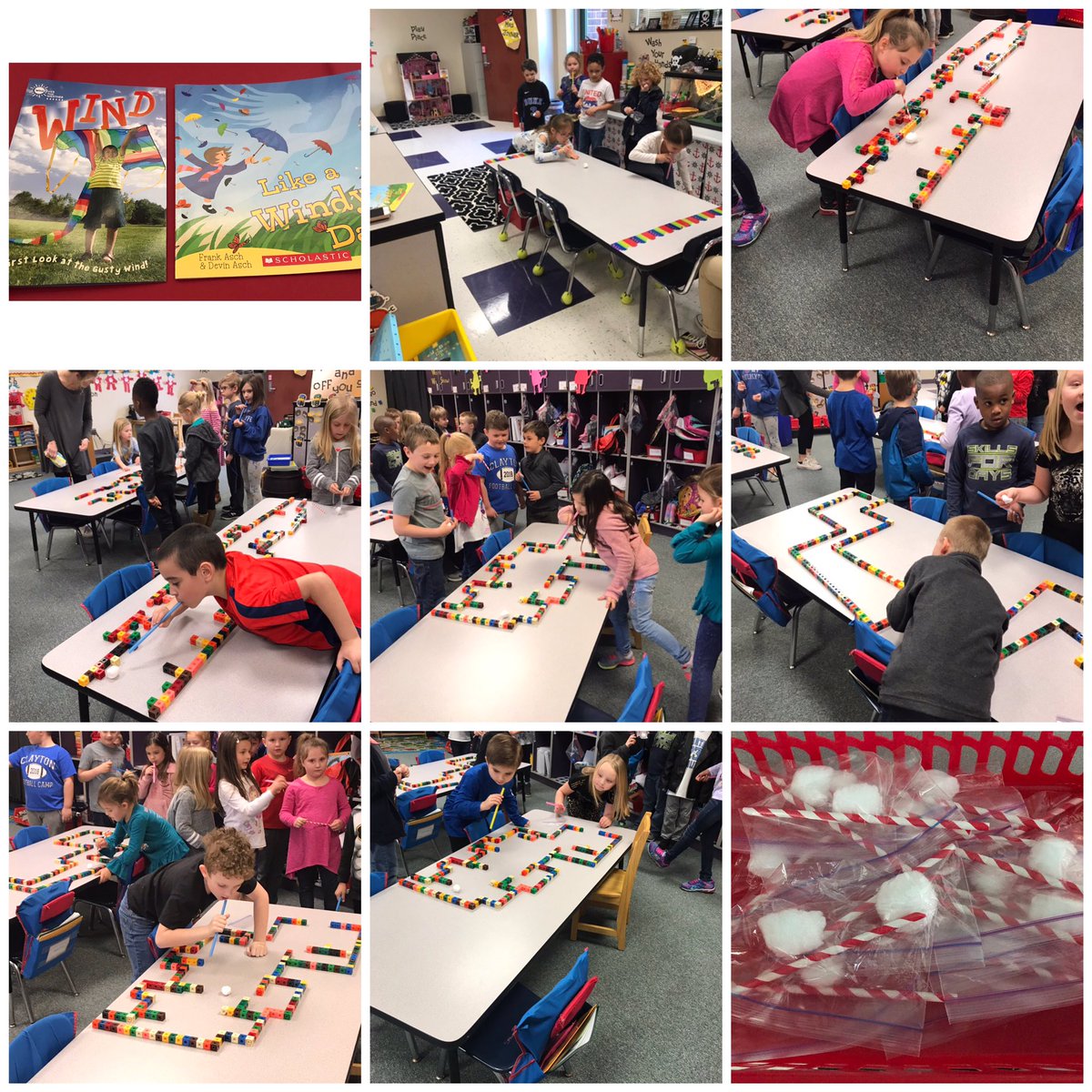 RdeKindergarten's tweet photo. Fiction and Non-Fiction Text lead to this Amazing STEM Friends Experience between Joyner’s Kindergarten Crew and Raynor’s Fantastic First Graders ... Be like the wind and move the clouds!!  ☁️ @RiverDellRacers 
#meaningful #fun #handsonlearning https://t.co/nLKiW1rJ5z