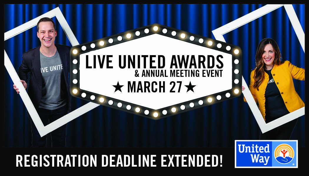UnitedWayFargo's tweet photo. The registration deadline for our LIVE UNITED Awards & Annual Meeting has been EXTENDED! Join us on March 27 to celebrate individuals and organizations who are a force for good in our community! π#LIVEUNITEDCassClay
Registration closes Monday, March 25: https://t.co/UFCt37mrVa https://t.co/xNwMe8L5ja
