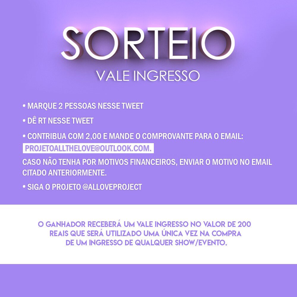alloveproject's tweet photo. 🌺SORTEIO DE VALE 200,00 PARA INGRESSO🌺 https://t.co/Re4z1Bktxz