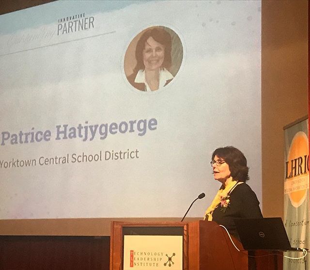 Congratulations to 2019 TELL Award Winner for Outstanding Innovative Partner Patrice Hatjygeorge of Yorktown. An honor well deserved! #TellAwards #TLI #LHRICTLI