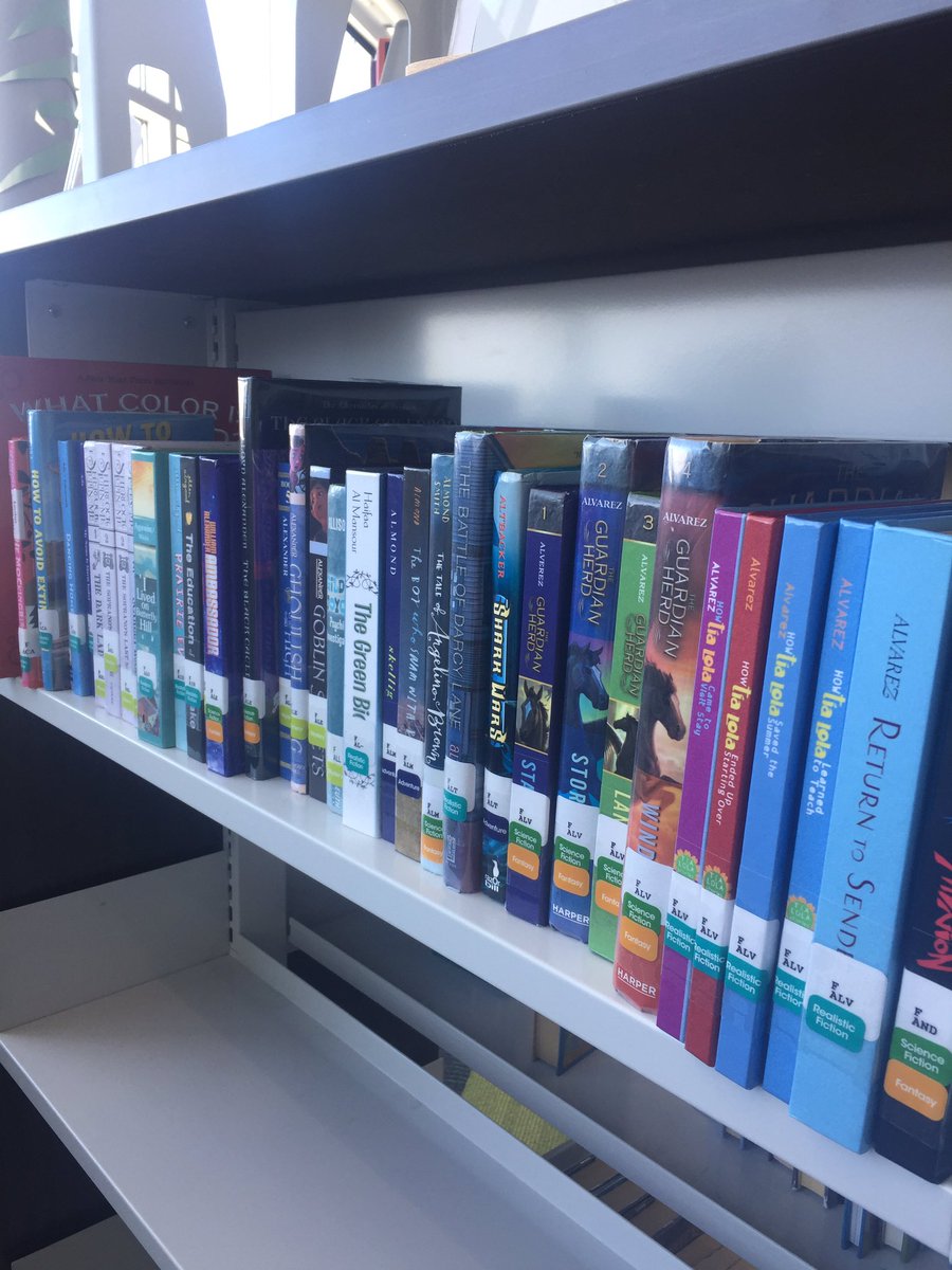 potterluvsbooks's tweet photo. And so it begins. What a beautiful day to start genrefying our library!! #gospuds #bestofthewest #booklove https://t.co/mQT8se4dQe