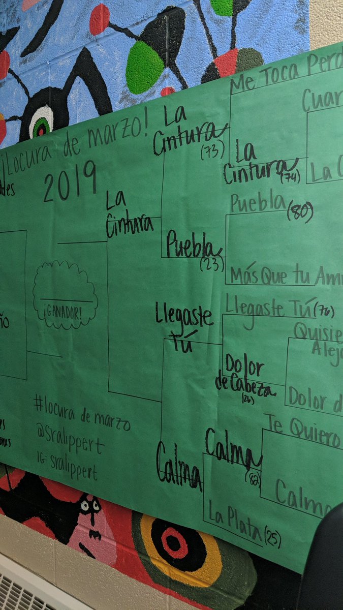 sralippert's tweet photo. The first of the final four!! Felicitaciones @asolermusic #LaCintura #locurademarzo https://t.co/WgAH5hUwvF