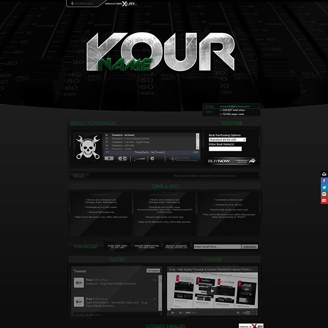 XLayvision's tweet photo. Premade Soundclick Layout 047
Visit us for Soundclick Layouts, Landing Pages and Beatstars ProPage Designs!
#soundclick #layout #soundclicklayout #soundclickproducer #soundclickbeats #beats #producer #producerlife #myflashstore #airbit #beatstars #beat… https://t.co/RLwEWfverr https://t.co/pLdXLUmNPD
