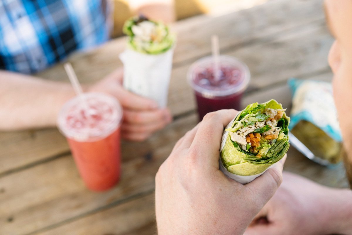 It's perfect patio weather, people!

Try saying that 3 times ... while eating a delicious salad wrap.

Actually just come get a wrap and sit on the patio. 🌞