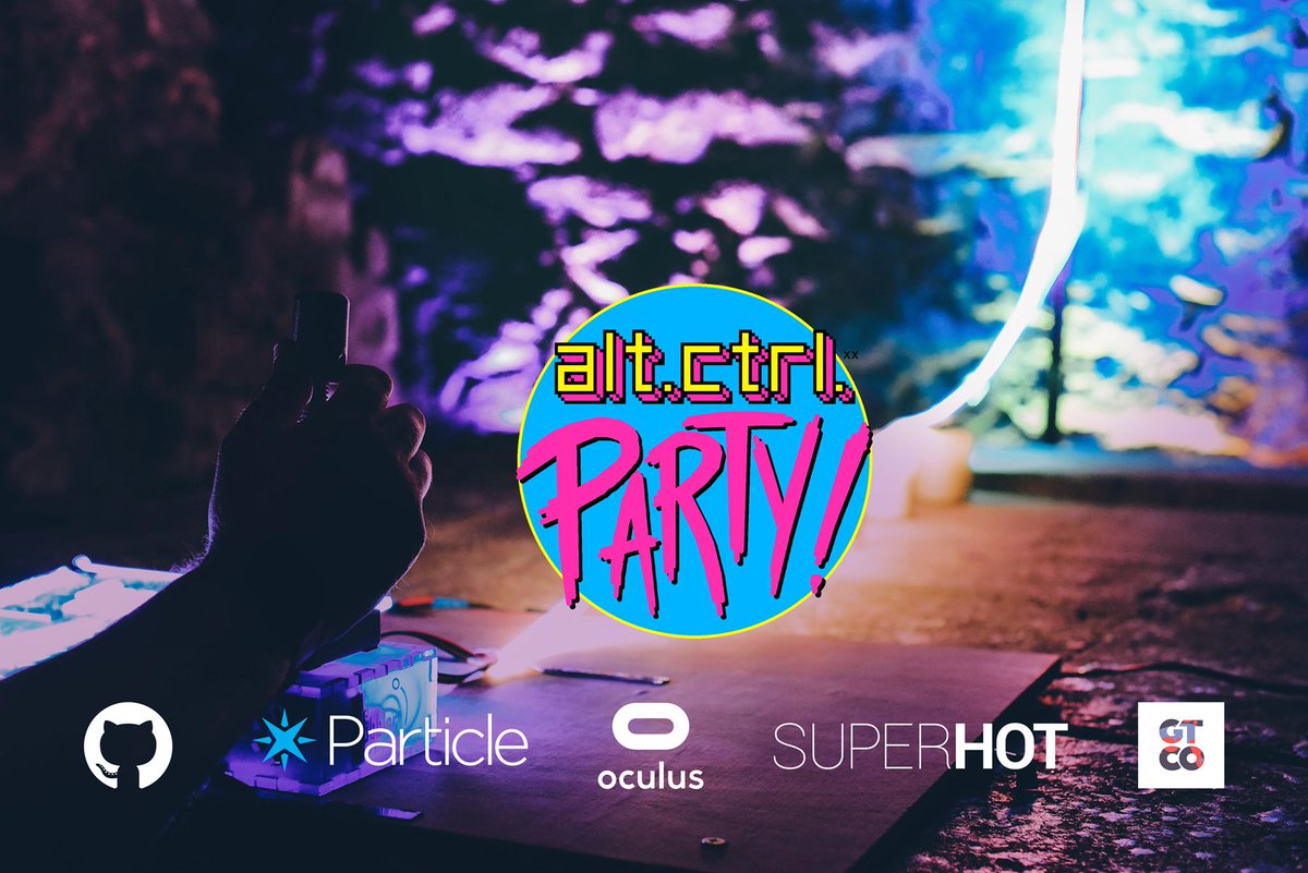 altctrlparty's tweet image. 💞 ALSO! Hey, HUGE thanks to our ✨AMAZING✨sponsors - @github @particle @oculus @SUPERHOTTHEGAME @gametheoryco - for helping us make this a thing. We couldn't do this party without them! 💞