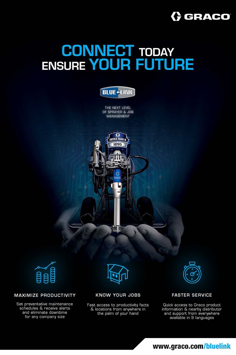 GracoContractor's tweet photo. Connect Today, Ensure Your Future ๐
Bluelink: The next level of sprayer & job management.
Discover it now on https://t.co/sQAwGcS8uT
#GracoContractorClub #GracoSprayer #GracoBlueLink #BlueLink https://t.co/ivv123xzLP