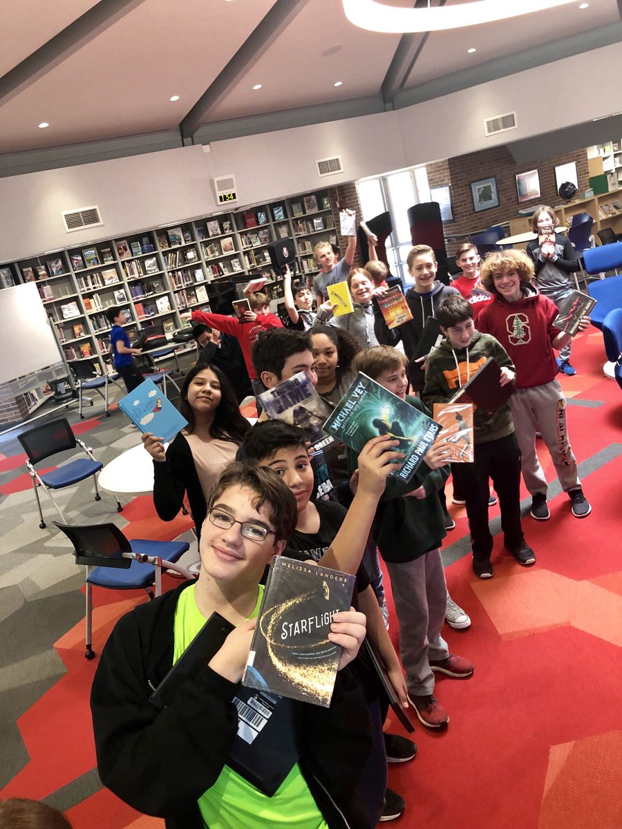 Our students are lining up for #springbreak— with a book! #engagesms #engage109