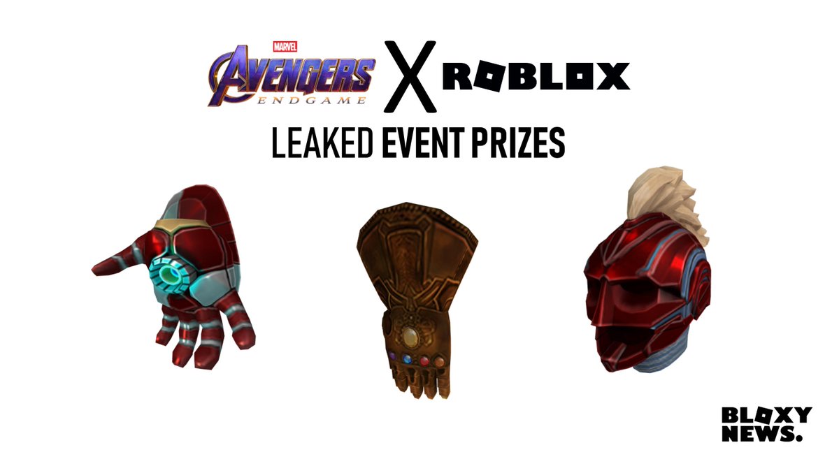 트위터의 Bloxy News 님 Bloxynews Some Prizes For A Possible Roblox Avengersendgame Event Have Been Leaked Iron Man Hand Repulsors Https T Co Ogs6mvubau Infinity Gauntlet Https T Co Hpkb40bxnv Don T Snap Captain Marvel Mask Https T - roblox infinity gauntlet id