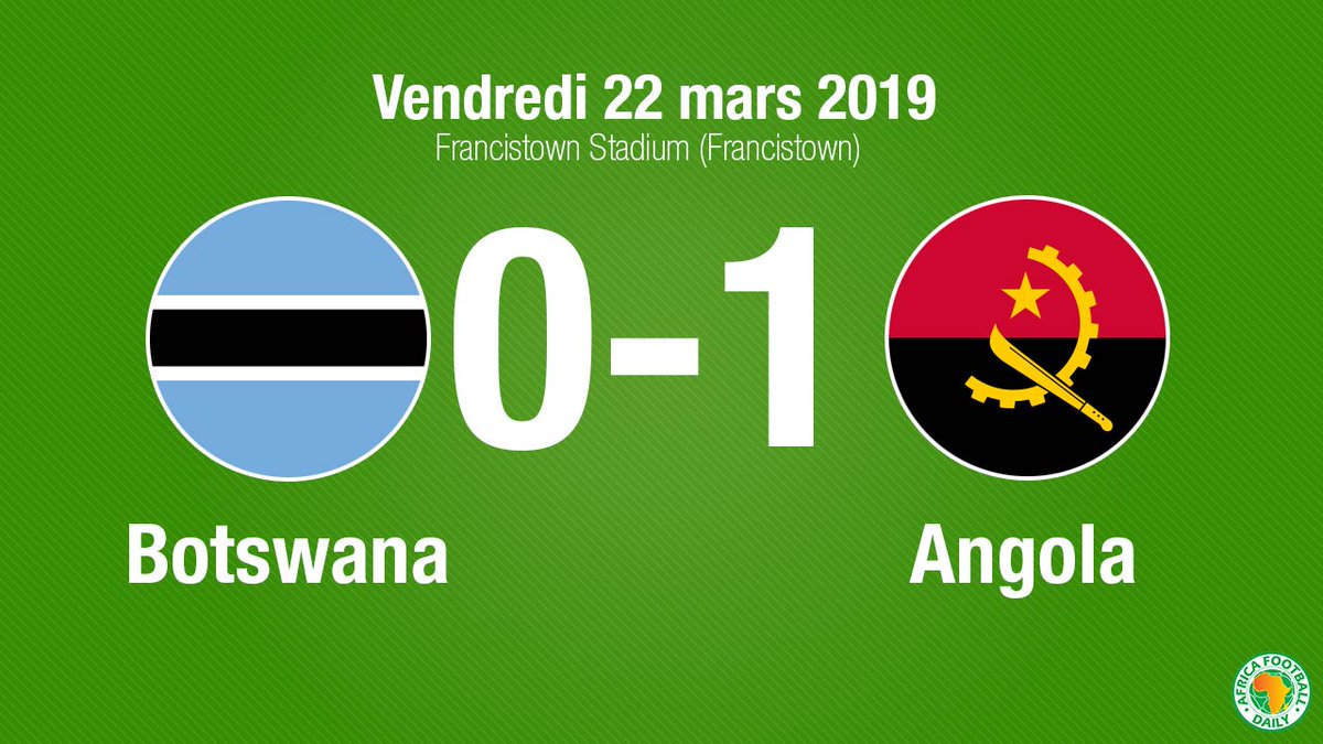 cdecdigital's tweet photo. Eliminatoires CAN 2019 | Terminé⏱️
Botswana 🇧🇼 0-1 🇦🇴 Angola : Les Palancas Negras sont qualifiés à la CAN 2019, 7e qualification de leur histoire !

- Le Bukina Faso est éliminé.

#BOTANG #CAN2019 https://t.co/UKDFrtenLP