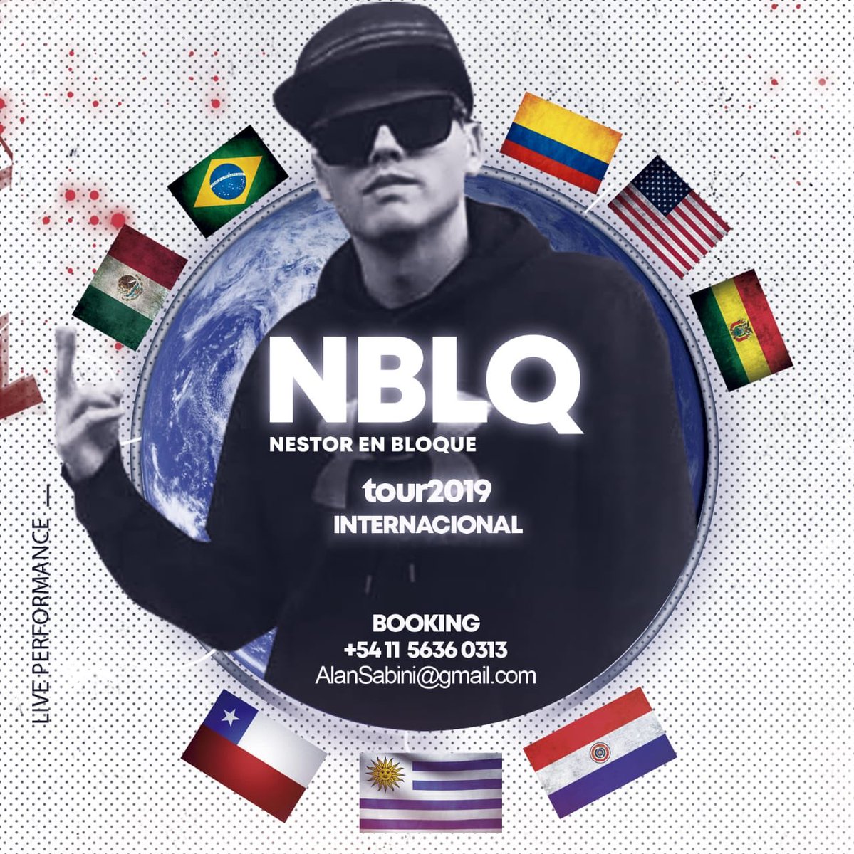 AlanSabini's tweet image. Pronto comienza el Tour Internacional 2019-.  Abril Uruguay / Mayo Paraguay / Junio Bolivia y Brasil / Agosto Chile y Colombia / septiembre. EE.UU y Mexico. #Nblq