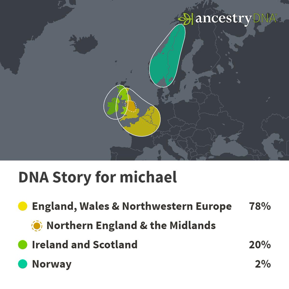 Check out my #AncestryDNA results! Find your own story at AncestryDNA.com