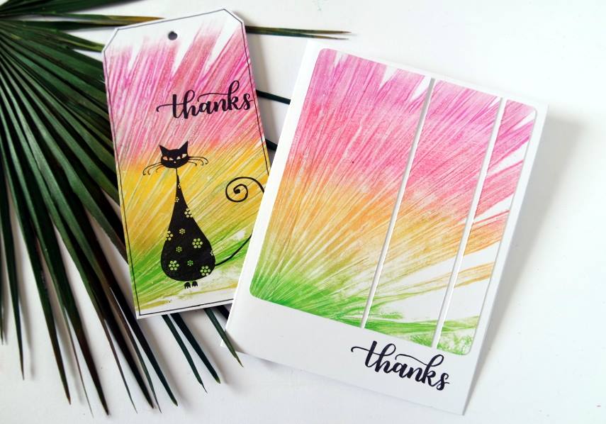 GelliArts's tweet photo. Look at these bright gel prints created by Giovanna Zara! Giovanna created them using a palm leaf and the color scheme in the second image. Cool! ๐ท: @giogiocraft #GelliArts #GelliPlate #Printmaking #Printmaker #GelPrint #Monoprint #AddictedToGelli #GelliArtsArtists #ColorScheme https://t.co/bZOU1KbBzz