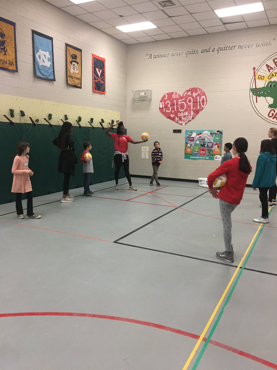 PackVball's tweet photo. Today, #PackVB spent the morning participating in a #HabitatForHumanity build and held a volleyball clinic for the 5th graders at Combs Elementary! πͺπΊ #PackGives https://t.co/Off2BeN8qW