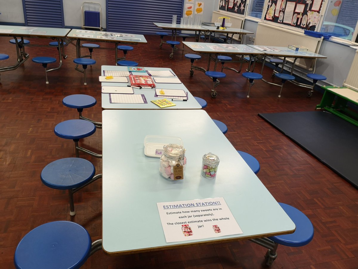 OLGHLiverpool's tweet photo. All set for Messy Maths in the morning! A hall full of activities - slime, water, paint patterns, long jump, puzzles, TT Rock Stars and much more. Looking forward to seeing so many families taking part in fun maths. #LCQM @llpartnership @SIL_statman @JennyHolderLiv @charowen13 https://t.co/Ortb4K3OEF
