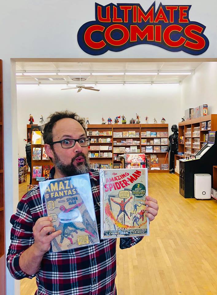 UltimateComics's tweet photo. Alan and I had the chance of a lifetime yesterday at #UltimateComics Cary. Brooks came in with an old leather suitcase and we popped it open to find Amazing Fantasy 15 along with the first 3 years of Spider-Man and a fantastic run of early X-Men. Thread (1/?) https://t.co/Jpvuw7iFrZ