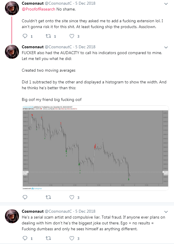 ProofOfFraud's tweet photo. @CosmonautC @Tradingview He's a serial scam artist and a compulsive liar. Total Fraud. #ProofOfResearch #ProofOfFraud
https://t.co/8RoG64jf8k https://t.co/21pcIlw26k