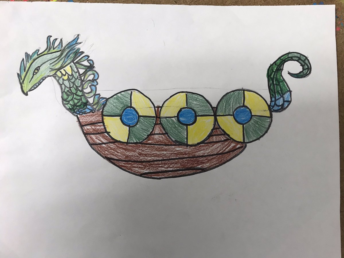 GREVisualArt's tweet photo. Viking longships! 😍🎨 #arted #lisdvisualarts #gr8gators @GardenRidgeES @darling_mrs https://t.co/tY6AJKbjqe