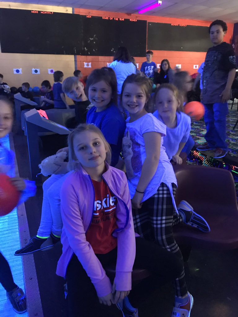 NPElemSchool's tweet photo. NP elem positive behavior rewards day today!  Here’re a few of our 3-5th grade bowlers! https://t.co/sGZztMk8Kv