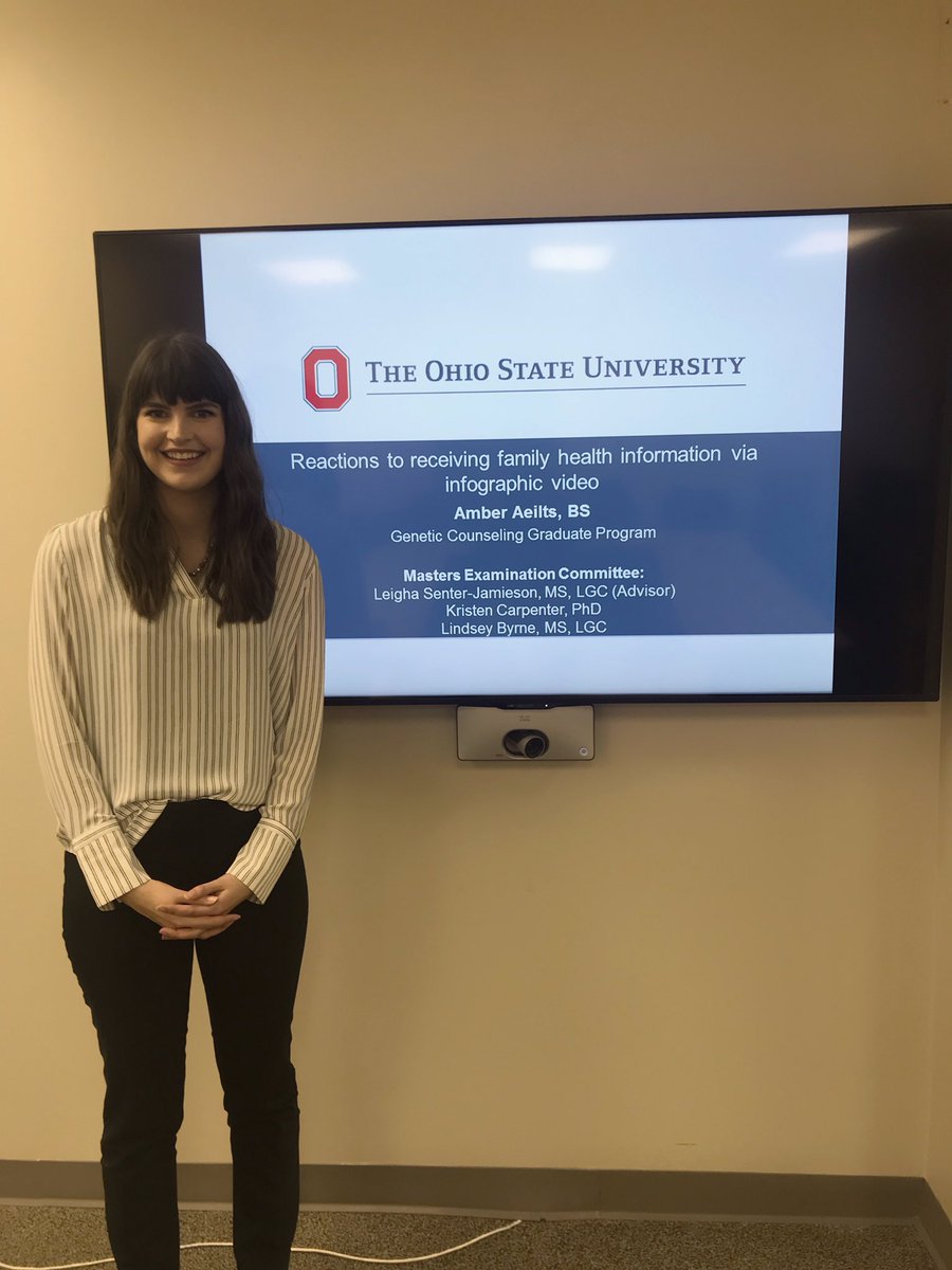 Amber Aeilts (@amberaeilts) on Twitter photo Today I successfully defended (and passed!) my thesis. Big thanks to my wonderful committee <a href="/LeighaSenter/">leigha senter</a> <a href="/lindseykbyrne/">Lindsey Byrne</a> and Kristen Carpenter! <a href="/OhioStateGCProg/">Genetic Counseling Graduate Program at Ohio State</a> Today I successfully defended (and passed!) my thesis. Big thanks to my wonderful committee <a href="/LeighaSenter/">leigha senter</a> <a href="/lindseykbyrne/">Lindsey Byrne</a> and Kristen Carpenter! <a href="/OhioStateGCProg/">Genetic Counseling Graduate Program at Ohio State</a>