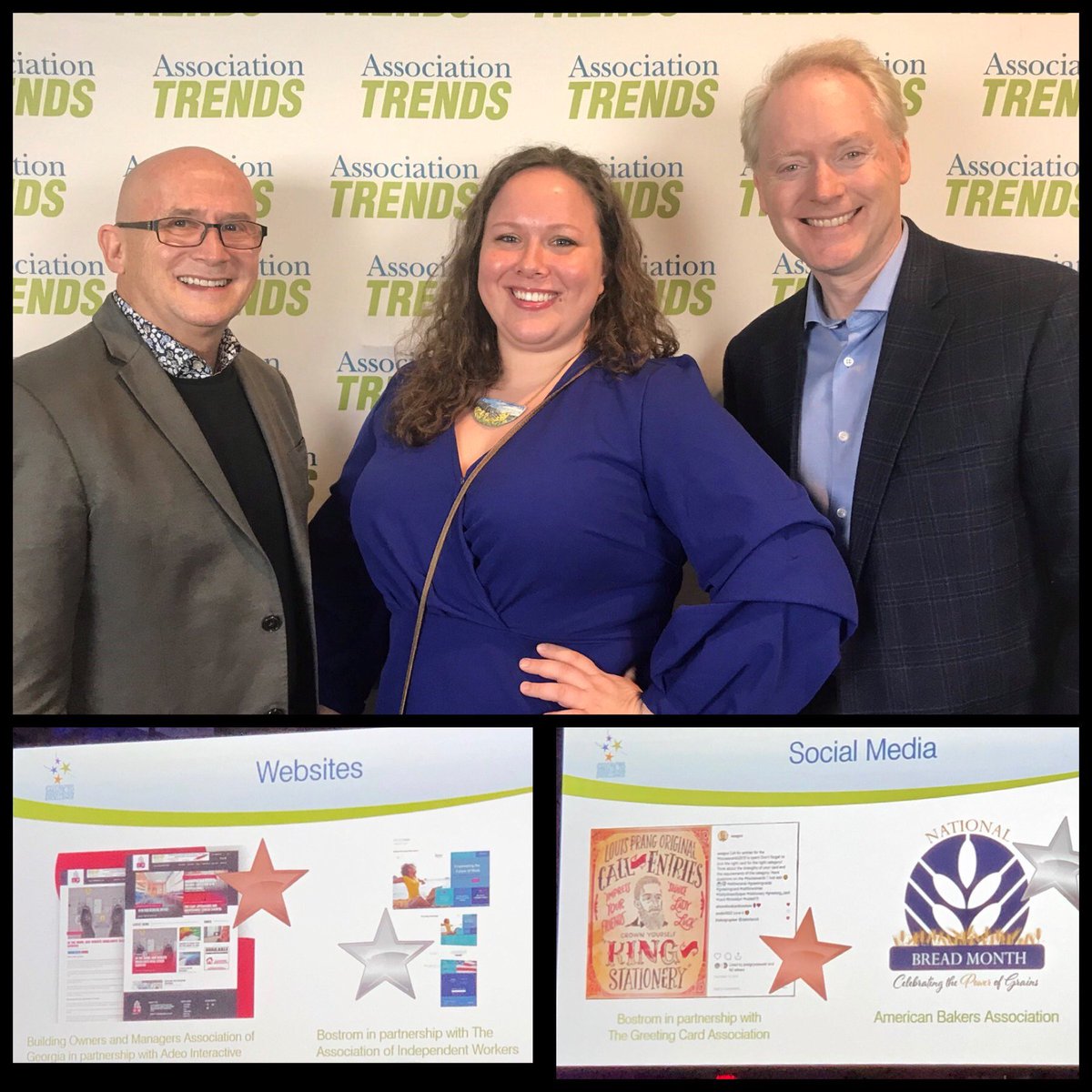BostromAMC's tweet photo. Bostrom is thrilled to bring home 2 wins at the @TRENDStweets Salute to Association Excellence Awards! Silver medal for design/launch of the @ipse_us website &amp; bronze for the @USGCA @LouieAwards social media campaign. #S2E19 #Solutions #associations https://t.co/SHQuzQpauT