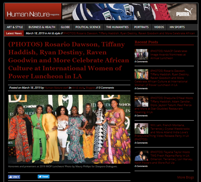 StrctlyIndustry's tweet photo. Media placement secured for this year's International Women Of Power Luncheon with #HumanNatureMag. https://t.co/13FhQVLOad
#IWOP2019 #thediaporadialogues #connectTOcorrect #globalblackwomen https://t.co/mf1ScqqBaJ