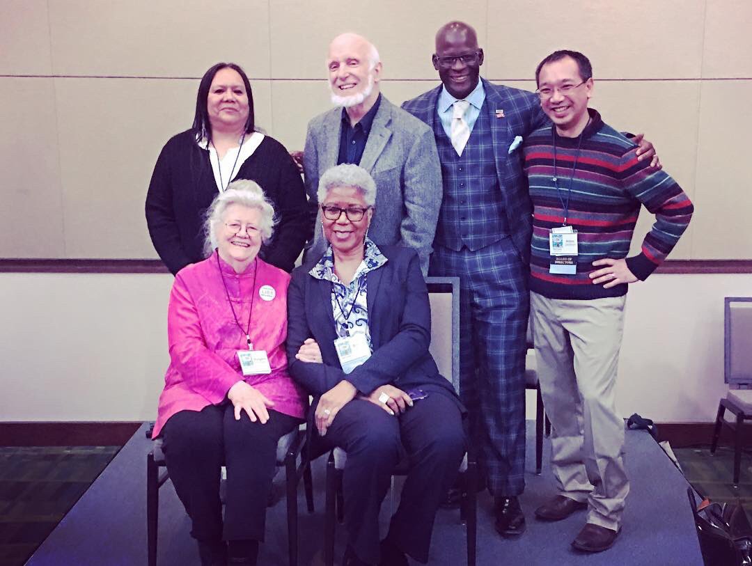 jenmein's tweet photo. 20 Years 20 Questions session at #WPC20IA @got_privilege with founder Eddie Moore, Peggy McIntosh and others (help me out if you know their names) responding to questions from session attendees. https://t.co/mqgT3ukovV
