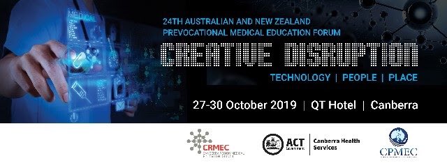 Interested in prevocational medical education and training?

Make sure you follow <a href="/prevoc19/">ANZPMEF 2019</a> for this year’s ANZPMEF conference in Canberra!

#MedEd #prevocational #juniordoctors