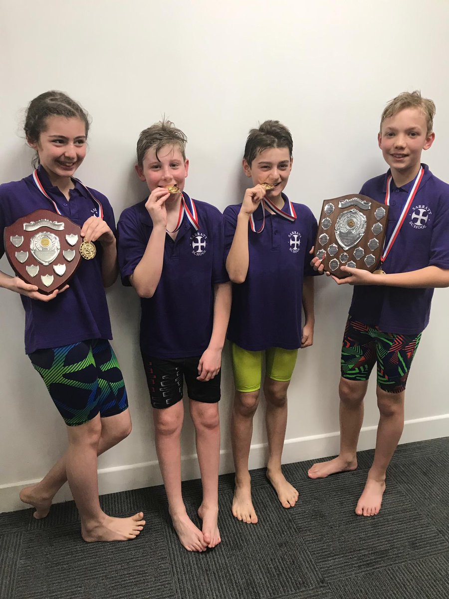 Sarratt's swim team had a busy night in the pool competing in the English Schools Swimming Team Championships. We came 1st in the Small Schools Freestyle Relay and 3rd in the Medley Relay! We have been selected to represent the East of England in Sheffield! #proud