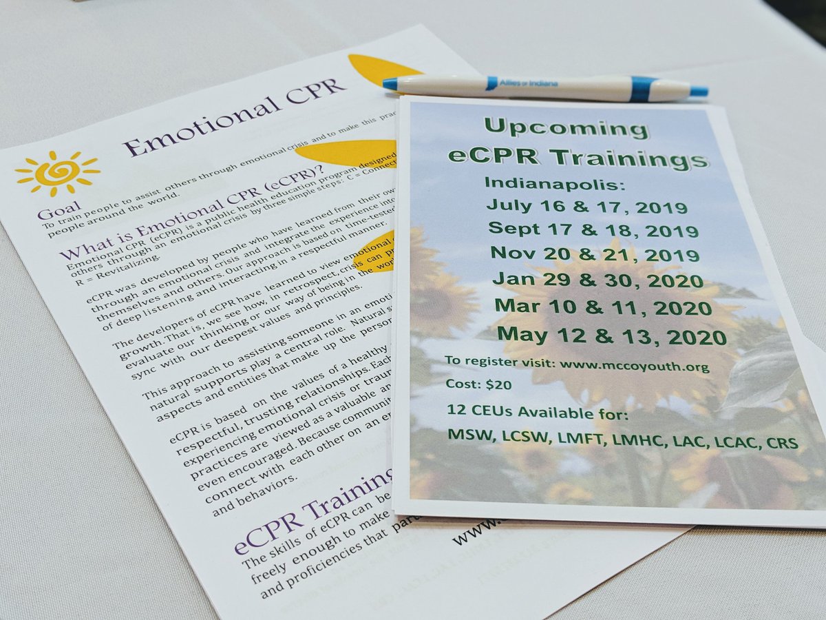 kdemotivates's tweet photo. Sharing @EmotionalCPR trainings at the @NAMICommunicate conference which will be at @MCCOYouth. #eCPR is a public health initiative design to teach people to assist others through an emotional #Crisis. You could receive 12 CEUs! #Trauma #training #Indy #indiana #alliesofIndiana https://t.co/CvD1tFX0Q8