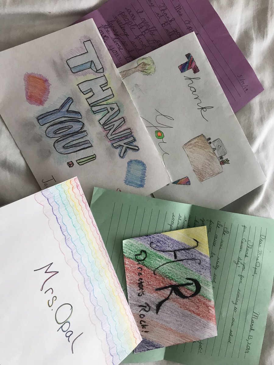 Enjoyed sharing information about my job and company with 5th grade students at <a href="/BathElementary/">Bath Elementary</a> last week but ❤️ reading the thank you notes they gave me even more!
