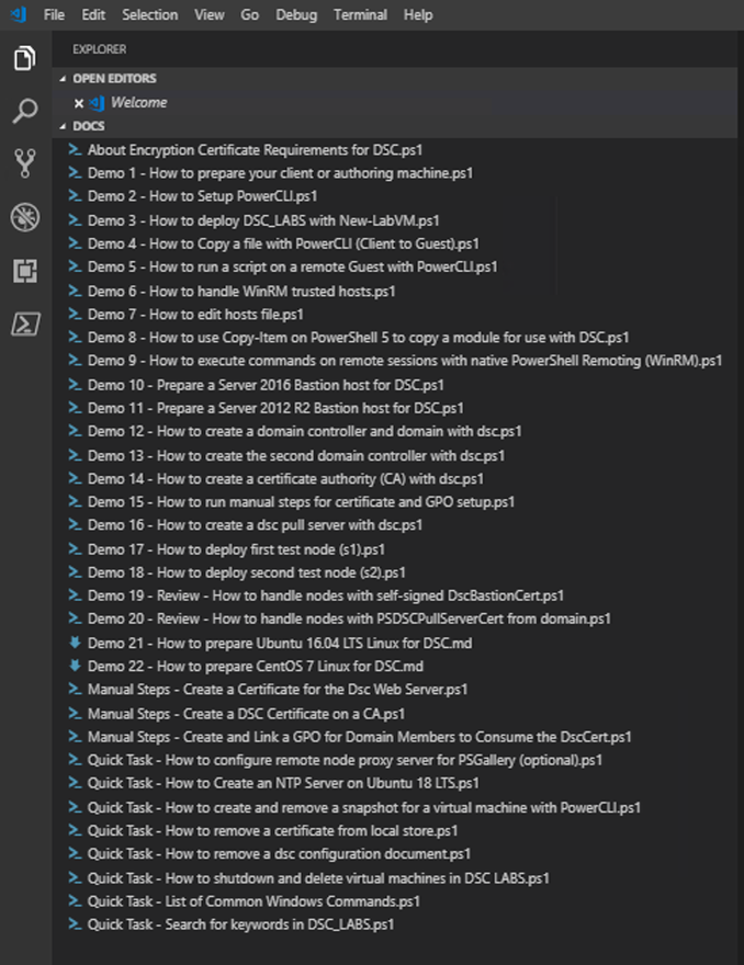 vmkdaily's tweet photo. Introducing DSC_LABS, hosted on github. Learn step by step to build a Desired State Configuration (DSC) lab containing domain controllers, cert server and pull server. Feel free to make a video or blog series; this is open source.

https://t.co/x56Ua5v499 https://t.co/shMvwuRYrh