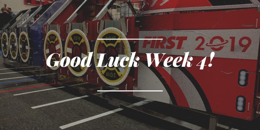 FRCTeams's tweet photo. Good luck to our #Week4 teams! #omgrobots #DestinationDeepSpace #itsgoingbytoofast https://t.co/DewRpQCb10