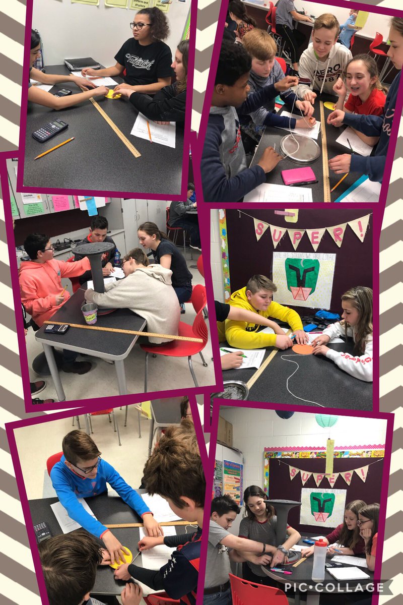 LauraPerry25's tweet photo. Students were finding pi today! #PowerUpMMS https://t.co/dCQ7FKCTkG