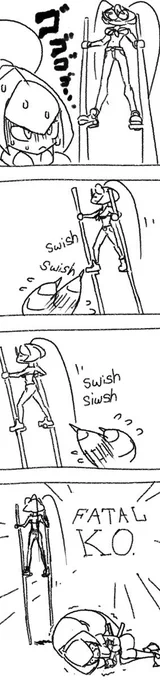 Another strategy against wasps being stilt walking, my friend Kent drew how that might play out hehe. It's tough being short. 