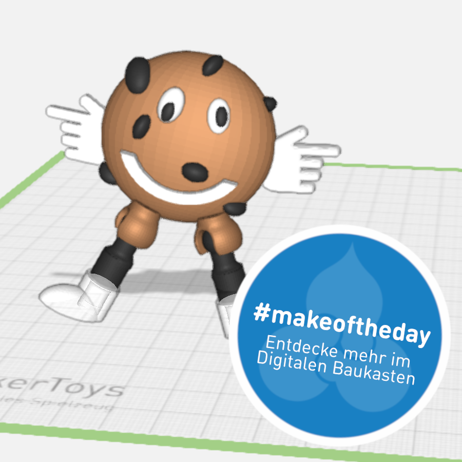 MyTinkerToys's tweet photo. Unser #makeoftheday - diese ganze besondere Figur von #spielzeugerfinder Juri! Im Digitalen Baukasten kannst du kinderleicht eigene 3D-Modelle gestalten, teilen, für deinen #3DDrucker herunterladen oder als #3DDruck bestellen. Jetzt ausprobieren: https://t.co/b23qfWfZo4 https://t.co/5Jot3rhOAs