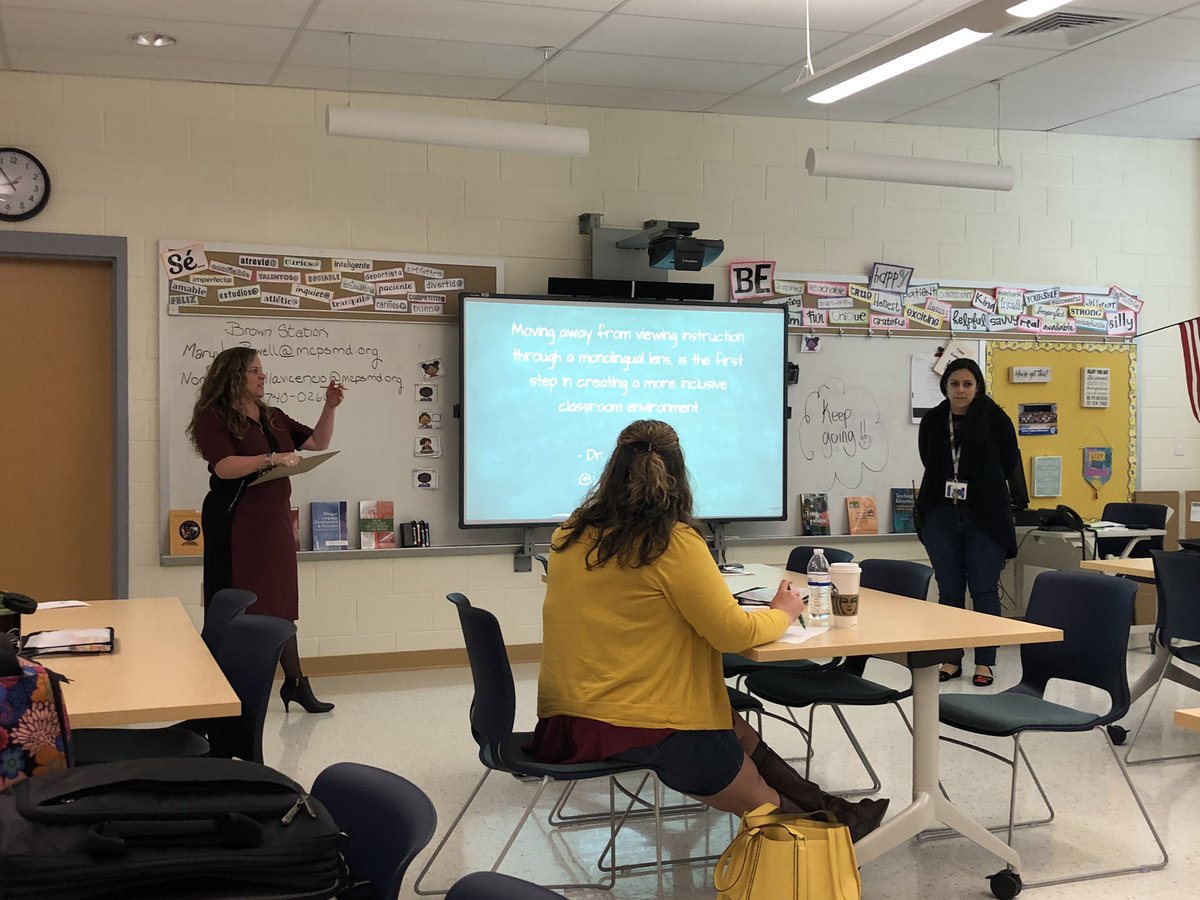 FVandenplas's tweet photo. Another day, another fantastic visit. Students, teachers, and administrators of the Two-Way Immersion program at @BrownStationES are ROCKING IT! It’s only year 2 and it seems like you have done it foverer! #LeadingWithLanguages #LanguageIsAnAsset #BilingualAndBiliterate @MCPS https://t.co/mXNOZUb3Lc