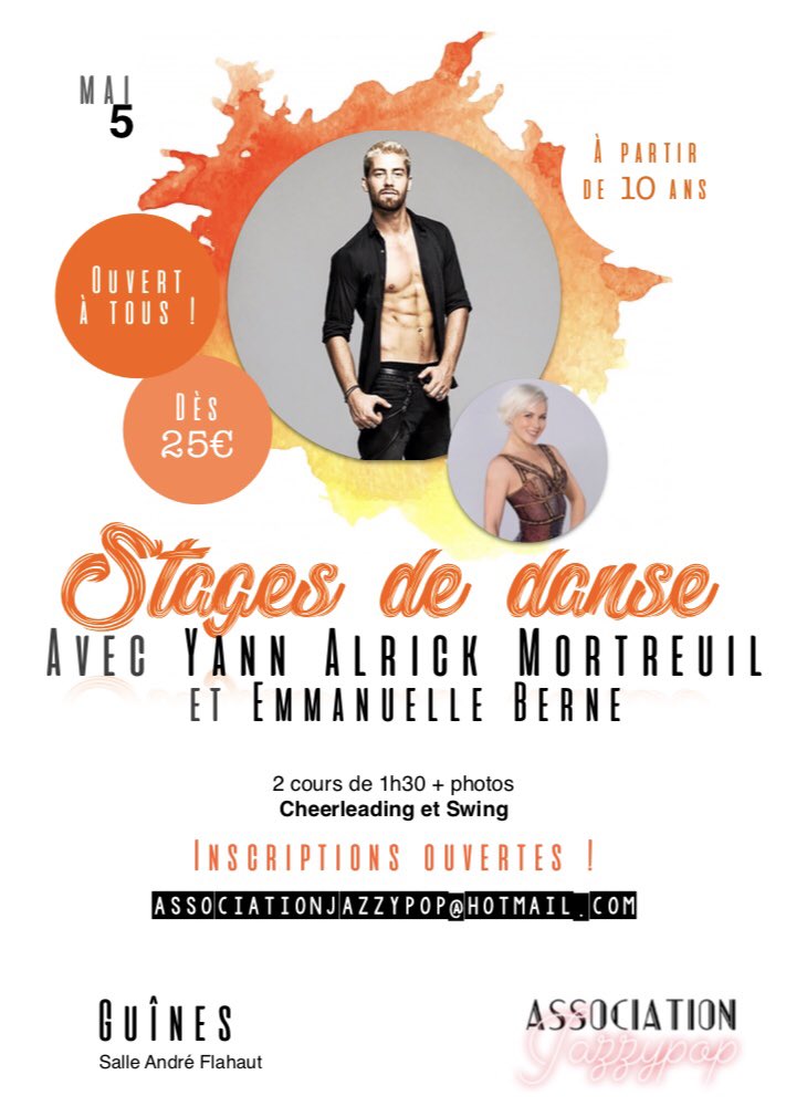 AJazzypop's tweet photo. 💥NEW WORKSHOP💥
On a le plaisir de vous annoncer notre nouveau stage avec @emmanuelleberne @YannAlrick @katrinapatchett et @maximedereymez le 5 mai prochain ! Rdv pour 4 stages de foliiiie ! 🤩 https://t.co/2MK8w7DSgL