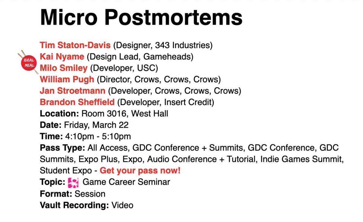 TODAY’S THE DAY! We can’t wait to share what we learned from Ideal Meal alongside many other accomplished developers 💖 

Add our talk to your GDC Calendar here: buff.ly/2TUsYp7

#GDC #GDC2019 #GDC19 #gamedev #indiedev #indiegame