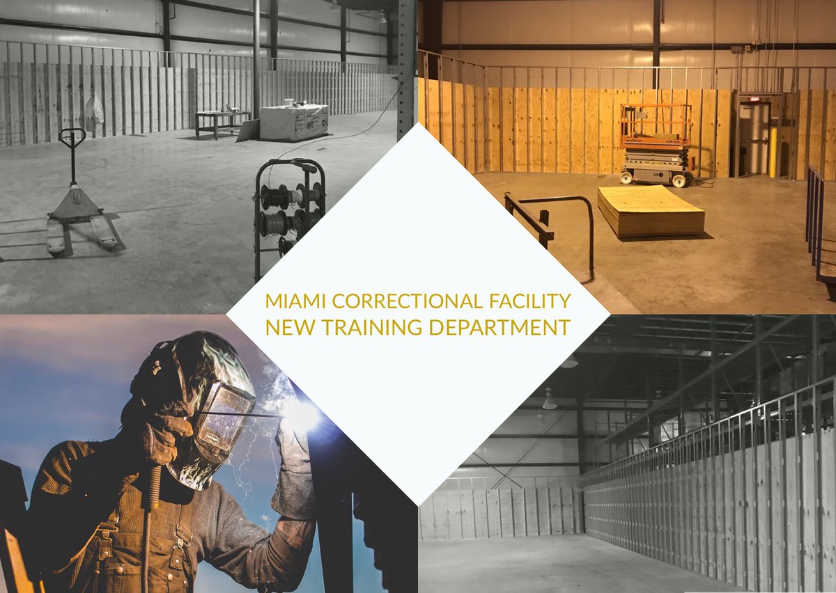 IndianaDOC_SDT's tweet photo. “Construction has begun! A special thank you to Construction Services and #idocMCF staff for their continued work and support on creating a new training space for staff. #sdandt #TeamMCF #idoc @OneTeam,OneGoal #ConstructionService https://t.co/K5fuIG3vNl