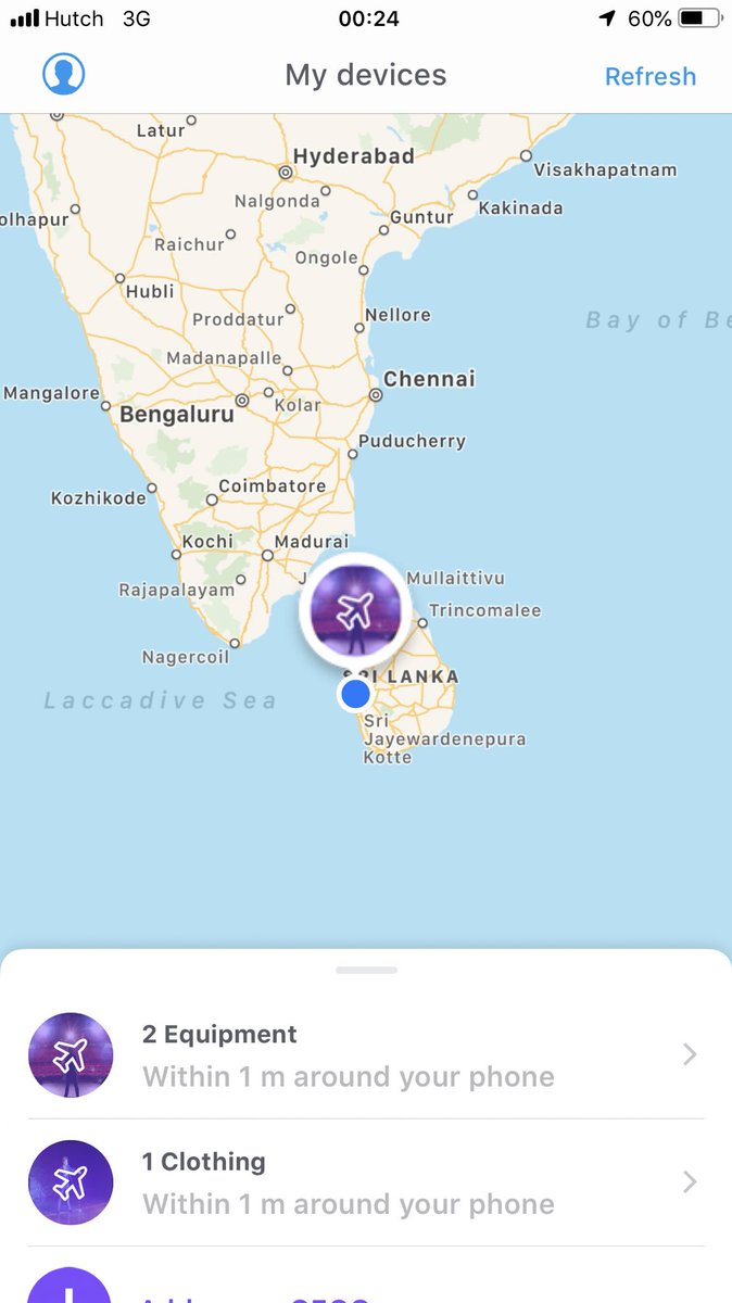 HitchcockPhilip's tweet photo. Tracked my #baggage for the 40 hour journey from:
London👍Helsinki👍Bangkok👍Sri Lanka👍. Highly recommend @GEGOtracker #luggagetracker #traveller #travel #Magician #WorldTraveller https://t.co/02pfmCjMqy