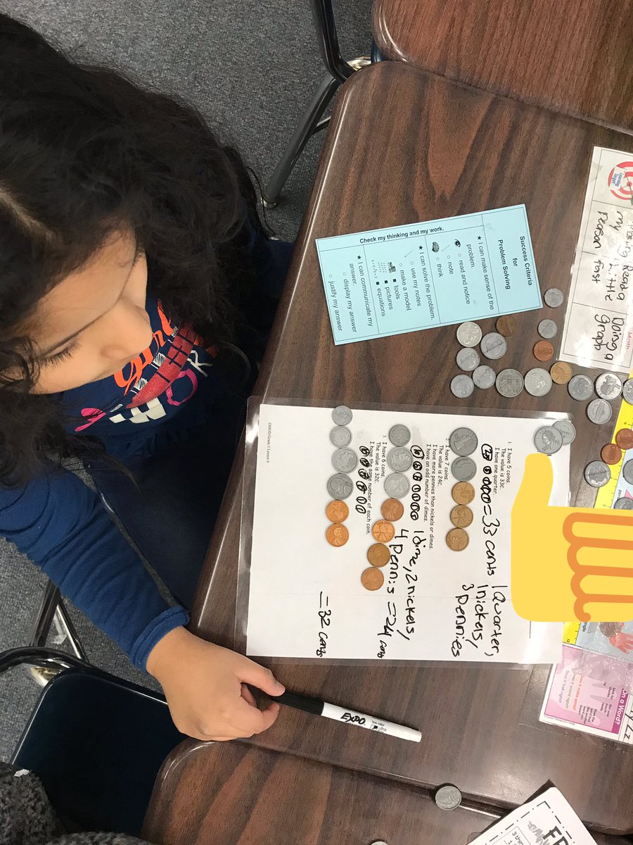 EMillerEquity's tweet photo. So many great problem solving strategies being used in Mrs. Hood’s 2nd gr class. Coins in My Pouch riddles take perseverance and logical reasoning to solve #perseverance #FCPSPTD #logic #FCPSMindset @ehoodWES_FCPS 🧠 https://t.co/s9uhWytZ6F