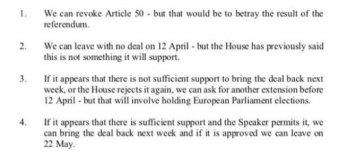 LeaveEUOfficial's tweet photo. Theresa May’s options to MPs. More delay and dilution of the referendum result. Only one of those options respects the result and she’s already made it clear she won’t support it.

The way our Parliamentarians have ignored the Brexit vote has been truly shameful. https://t.co/OWErkYnPaP
